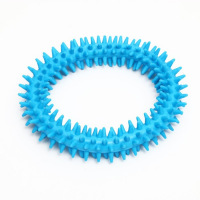 Игрушка для собак "Кольцо с шипами", 12,5 см, голубая