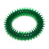 Игрушка для собак "Кольцо с шипами", 12,5 см, зелёная