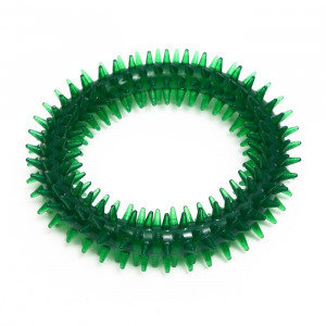 Игрушка для собак &quot;Кольцо с шипами&quot;, 12,5 см, зелёная