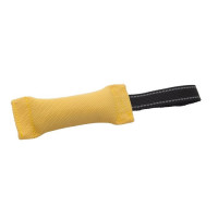 Игрушка-кусалка из шланга длина 17 см, ширина 6 см, желтая