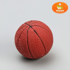 Игрушка пищащая малая &quot;Мяч баскетбольный&quot; 5,5 см, тёмно-коричневая