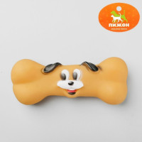 Игрушка пищащая "Веселая косточка" для собак, 16 см микс цветов