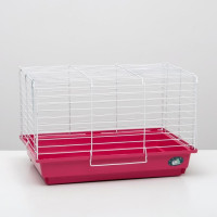 Клетка для кроликов, морских свинок "Пижон" №14, складная, 58х40х38 см, рубиновая