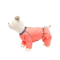 Комбинезон Osso «Снежинка» для собак, сука, размер 25 (ДС 25, ОШ 30, ОГ 42), коралловый