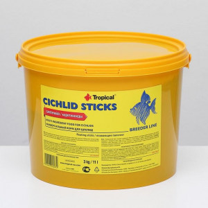 Корм для цихлид Cichlid Sticks в виде плавающих палочек, 3 кг