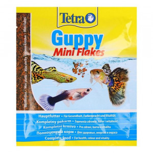 Корм TetraGuppy для рыб, мини-хлопья, пакет, 12 гр