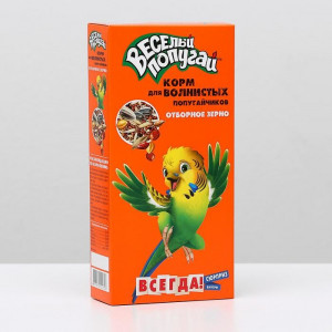 Корм &quot;Весёлый попугай&quot; для волнистых попугаев, отборное зерно (+подарок), 450 г