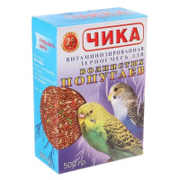 Корм зерновой витаминизированный "Чика" для волнистых попугаев, 500 г