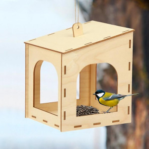 Кормушка для птиц «Домик малый», 15 × 14 × 17 см, Greengo