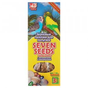 Палочки &quot;Seven Seeds&quot; для попугаев, витамины и минералы, 3 шт, 90 г