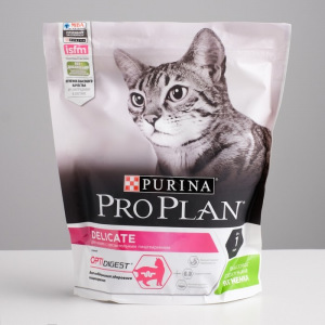 Сухой корм PRO PLAN для кошек с чувствительным пищеварением, ягненок, 400 г
