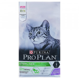 Сухой корм PRO PLAN для стерилизованных кошек, индейка, 1.5 кг