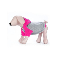 Толстовка с капюшоном Osso для собак, велюр, размер 25 (ДС 25, ОГ 35-37 см), розовая
