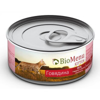 Влажный корм BioMenu KITTEN для котят, мясной паштет с говядиной 95%-мясо, 100 г