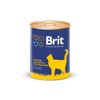 Влажный корм Brit Premium для кошек, мясное ассорти с потрошками, 340 г