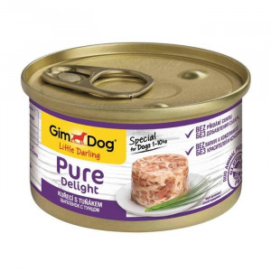 Влажный корм GIMDOG Pure Delight, для собак из цыпленка с тунцом, 85 г