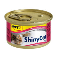 Влажный корм Gimpet Shiny Cat для кошек, с цыплёнком и крабами, 70 г