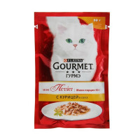 Влажный корм GOURMET MON PETIT для кошек, курица, пауч, 50 г