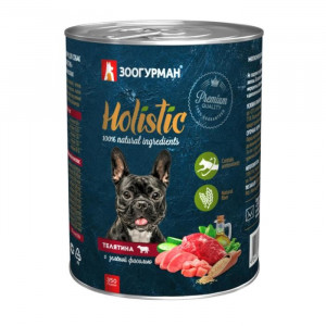 Влажный корм Holistic для собак, телятина с зеленой фасолью, ж/б, 350 г
