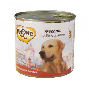 Влажный корм Мнямс &quot;Фегато по-Венециански&quot; для собак, телячья печень с пряностями, 600г