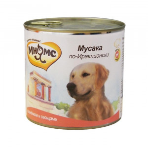 Влажный корм Мнямс &quot;Мусака по-Ираклионски&quot; для собак, ягненок с овощами, ж/б, 600 г