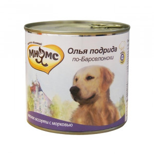 Влажный корм Мнямс &quot;Олья Подрида по-Барселонски&quot;для собак, мясное ассорти с морковью, 600г