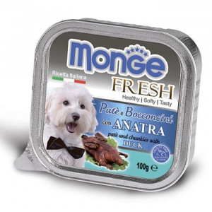 Влажный корм Monge Dog Fresh для собак, утка, 100 г