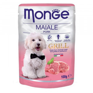 Влажный корм Monge Dog Grill Pouch для собак, свинина, 100 г