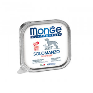 Влажный корм Monge Dog Monoprotein Solo для собак, паштет из говядины, ламистер, 150 г