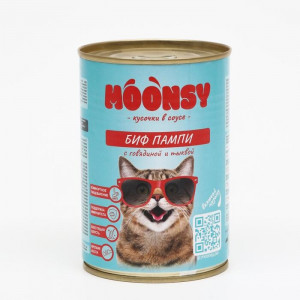 Влажный корм Moonsy &quot;биф пампи&quot; для кошек, говядина с тыквой, 415 г