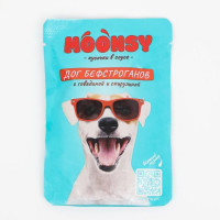 Влажный корм Moonsy "дог бефстроганов" для собак, говядина со спирулиной, 80 г