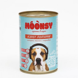 Влажный корм Moonsy &quot;кэрот попурри&quot; для собак, мясное ассорти с морковью, 415 г