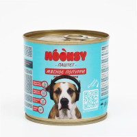 Влажный корм Moonsy "мясное попурри" для собак, мясное ассорти, паштет, 260 г
