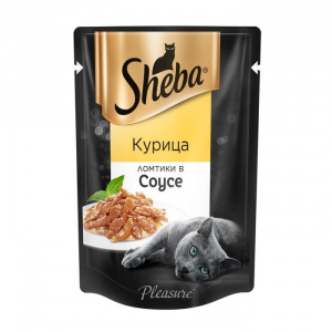 Влажный корм Sheba Pleasure для кошек, ломтики курицы, 85 г