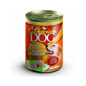 Влажный корм Special Dog для собак, паштет курица с кроликом, ж/б, 400 г