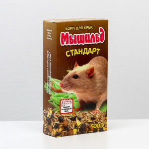 Зерновой корм &quot;Мышильд стандарт&quot; для декоративных крыс, 500 г, коробка
