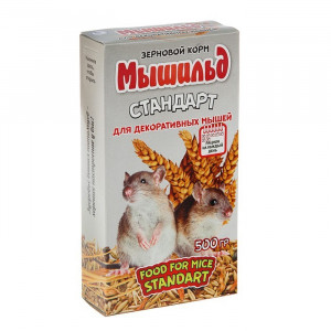 Зерновой корм &quot;Мышильд стандарт&quot; для декоративных мышей, 500 г, коробка