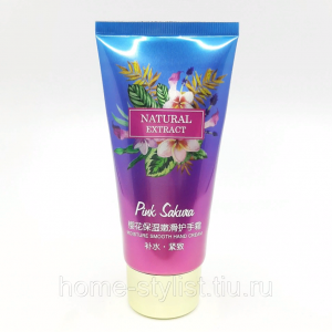 Крем для рук Natural Extract PINK SAKURA Увлажняющий Разглаживающий Цветы ВИШНИ 80г